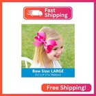 Wee Ones Girls  Plain Wrap Classic Grosgrain Hair Bows On A Weestay No-slip Hair