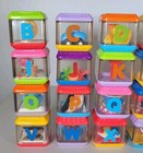 Fisher-price Peek A Boo Sensory Blocks Lot Of 37 Alphabet Animal Learning Toys