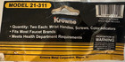 Krowne 21-311 - Set Of Wrist Handles  Screws And Color Indicators - Chrome