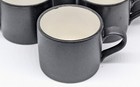 Vintage Scraffito By Habitat Coffee Cup Mug Black Matte Stoneware Japan