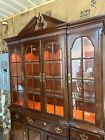 Vintage Drexel Cherry  China Display Cabinet - Illuminated Will Ship
