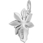 Poinsettia Flower Charm - Metal - Sterling Silver