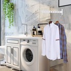 Wall Mount Clothes Hanger Stainless Steels Laundry Hanger Dryer Rack White Re   