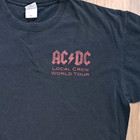 Ac dc Local Crew T-shirt World Tour Concert Size Xl Brian Johnson Angus Young