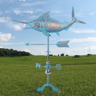 Verdigris Copper Swordfish Weathervane Roof Mount Garden Coastal Beach Decor Us
