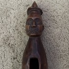 Vintage Wood Decorative Yaka Slit Drum African Art Instrument