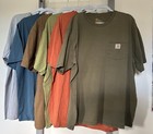 Carhartt Lot Of 6 Pocket T-shirts 2xl Short Sleeve Solid Cotton Logo