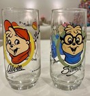 Vintage 80   s Alvin   The Chipmunks Set Of 4 Drinking Glasses
