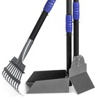3 X Metal Dog Pooper Scooper W handle Poop   Tray   Rake Set Pet Waste Removal