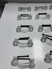 16 Vintage  Clear Glass Drawer Cabinet Handle Retro Furniture 3    On Center 4 5