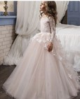 Communion 8-9y Party Princess Pageant Bridesmaid Wedding Flower Girl Dress Pink