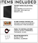  600w Watt  Per Day  100w System For Off-grid Battery Charging 12-v Volt Rv