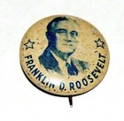 1944 Franklin D Roosevelt Fdr Campaign Pin Pinback Button Political President