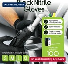 Inspire Black Nitrile Disposable Gloves   4 5 Nitrile Disposable Safety Medical