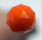 Antique Hatpin With Faceted Orange Glass Finial