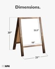 Ilyapa Wooden Dry Erase A-frame Sign  31x20 Magnetic Whiteboard Rustic Barnwood