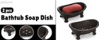2 Pieces Bathtub Soap Dish  Mini Cast Iron Soap Holder  Heavy Duty Vinta