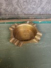 Vintage Brass Cigar Ashtray Heavy 4 Sided Masculine Man Cave 