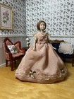 Beautiful Vtg Artisan Miniature Dollhouse Porcelain Youth teen Girl Doll 1 12