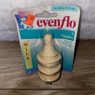 Vintage 1995 3pk Evenflo Milk Bottle Nipples White Dead Stock Nos New