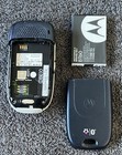 Rare Vintage Motorola V195s - Blue And Silver   T-mobile    Cellular Flip Phone