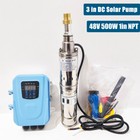 500w 3  Solar Pump Submersible Pump Bore Dc 48v Deep Well Pump   Mppt Controller