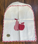 Vtg 1960 s Imperial Pure Linen Toaster And Blender Covers Red   White Check Trim