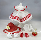 Vintage Madame Alexander-kins Tagged 1955 Wendy Dress  slip  Hat   More  No Doll