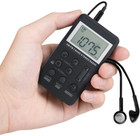 Personal Am fm Pocket Radio Portable   Mini Digital Tuning Radio  With Rechargea