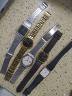 Vintage Lot Seiko Quartz Men s  Watches 5 Watches Not Tested Not Work For Part