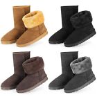 Women s Winter Snow Boots Warm Faux Fur Suede Mid Calf Fashion Boot 5-10 Us Size