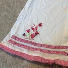 Disney Winnie The Pooh Piglet Girls Top Size 4 Pink Fringe Hem Embroidered Vtg