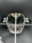 Vintage Arthur Court 1990s French Crystal Grape Ice Bucket   Scoop Set