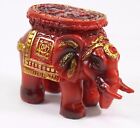 Feng Shui 3 5  Red Elephant Trunk Statue Lucky Figurine Gift And Home Decor