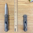 9  Heavy Duty Spring Assisted Open Blade Folding Embossed Pocket Knife Survive