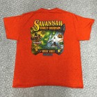 Harley Davidson Shirt Mens Extra Large Orange Savannah Georgia Motorcycle Biker