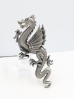Vtg 1986 Carded Jj Pewter Winged Dragon Pin Brooch Jonette Jewelry U372