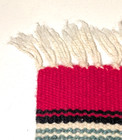 Vtg Red Chimayo Woven Wool Tapestry 9 5  Mini Southwest Rug Eagle Or Thunderbird