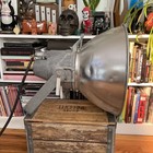 Vintage Industrial 19    Metal Spotlight Flood Lamp   Mount Adjustable Works Usa
