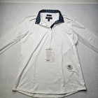 Essex Classics Talent Yarn Piped Large Long Sleeve Show Shirt - Blue Flowers 148