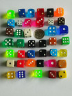 Vintage Small Dice Lot - Mixed Colors   Sizes - 1 2  And Smaller - 40pcs-lot  2