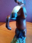 Vintage Raring Back Brown black Horse 8 25  Porcelain Figurine
