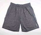 Reebok Black Grey Teal Large Men s Workout Ready Woven Shorts With Drawstring