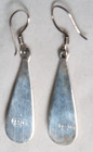 Vintage Southwest Sterling Silver Turquoise Dangle Pierced Earrings   Signed