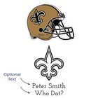 New Orleans Saints - Engraved Football Whiskey Decanter And 4 Glasses In Woodbox