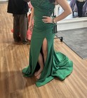 Strapless Beaded Prom Gown W  Stretch Satin Style 88986 Size 8 