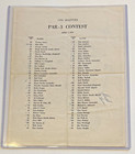 1976 Masters Tournament Par-3 Contest Pairing Sheet    Map Augusta National Pga