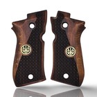 Zib Grips Pistol Grips For Beretta F81 84fs 84bb Wooden Metal Medalion Logo