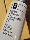 Nos Lot Of 2 Winsor   Newton Artist Titanium White Art Oil Paint 120ml   4 Oz