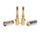 Banana Plug Audio Screw 24k Gold Plated Speaker Wire Jack Connector Pack Lot
